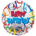 Happy Birthday silver streamers - Bin #14