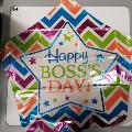 Happy Boss&#39;s Day star shape zigzag Bin #64