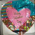 Happy Valentines Day brown pink n blue Bin #84