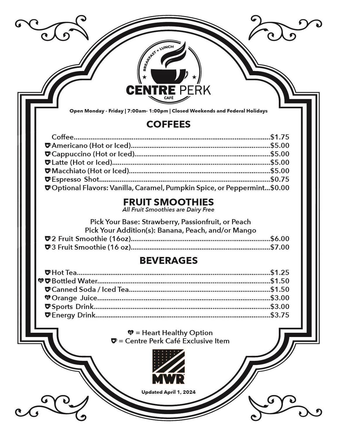 Centre Perk Cafe Menus Post Bistro-02